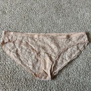 Victoria's Secret Lace Panties in Beige